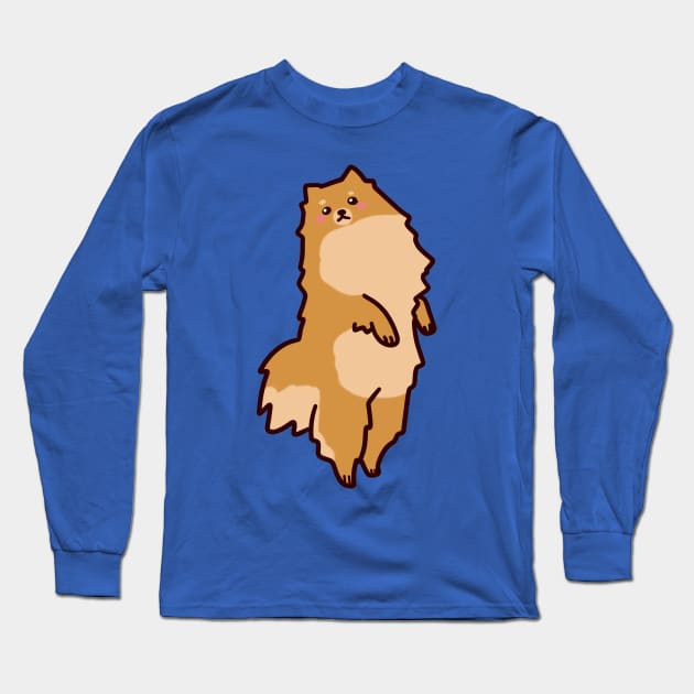 Kawaii Pomeranian Standing Long Sleeve T-Shirt by saradaboru